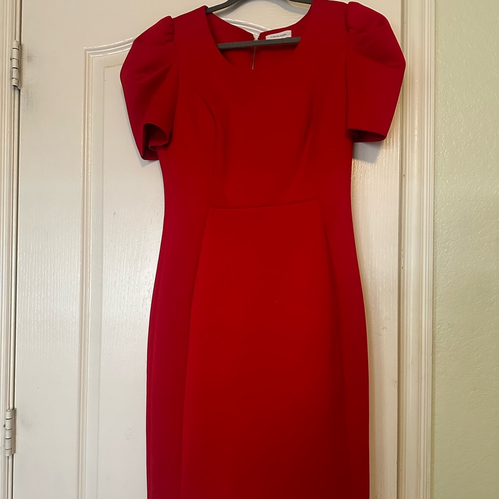 Red Calvin Klein Cocktail Dress
